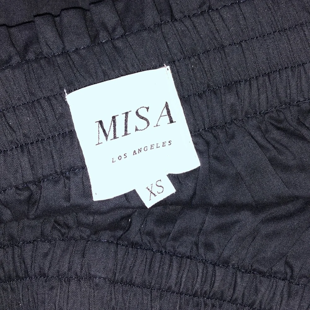MISA Los Angeles Loris Off-the-Shoulder Top in Dark Blue - Picture 6 of 12